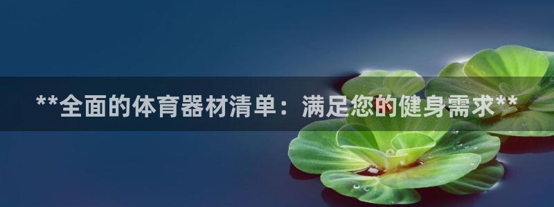 极悦平台注册官方网站下载安卓：**全面的体育器材清单