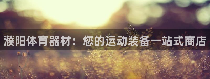 极悦平台用户评价：濮阳体育器材：您的运动装备一站式商