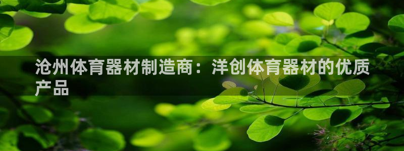 极悦平台与网易合作详情：沧州体育器材制造商：洋创体育
