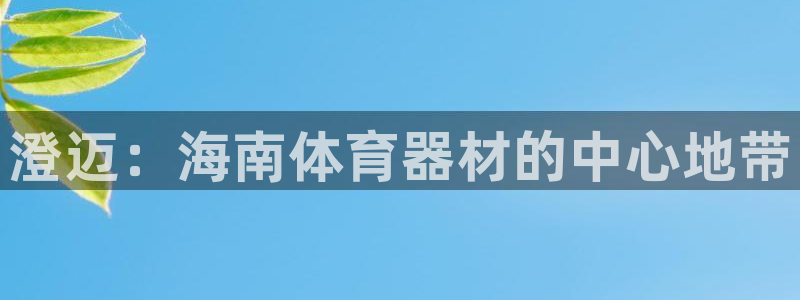极悦娱乐分7O777：澄迈：海南体育器材的中心地带